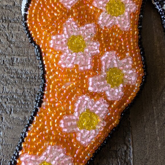 Beaded Shoe Keychain Bag Zipper Retro Fall Autumn Witch - Picture 3 of 6